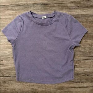 Garage Lavender Ribbed Crop Top
